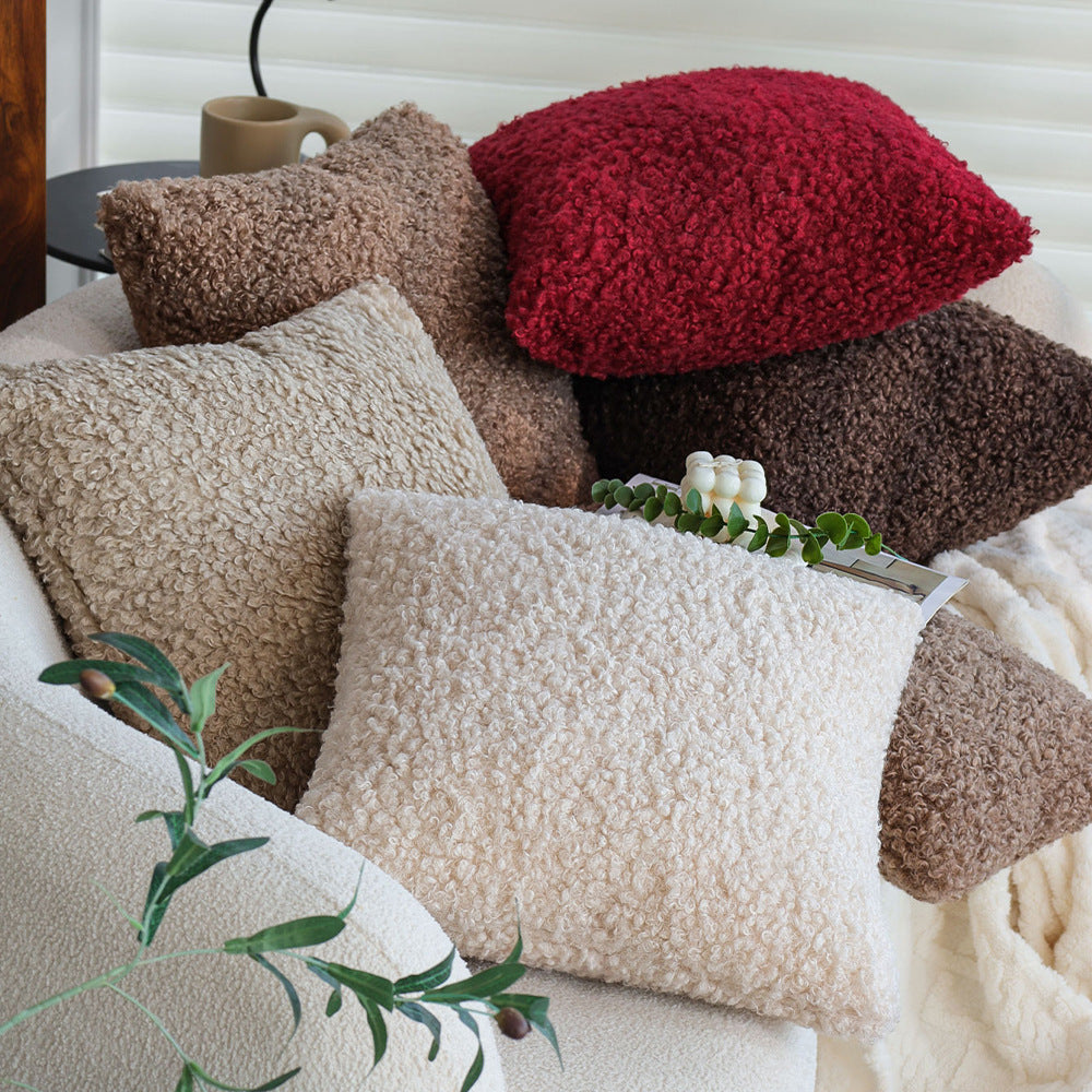 Cuddle cushion in teddy/bouclè look with soft filling Kalsten