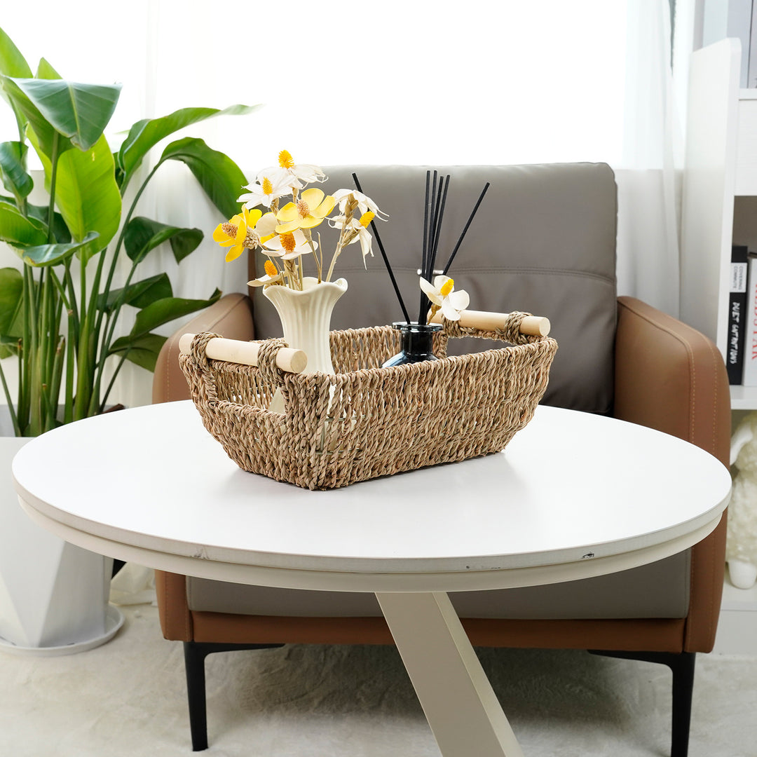 Natural Fiber Storage Basket with Handles Kalsten