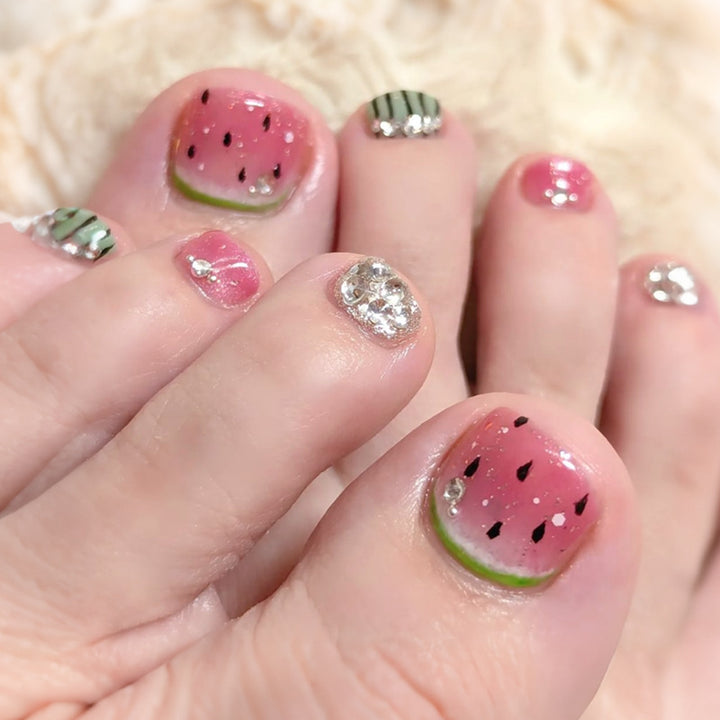 Watermelon-Themed Press-On Nails Kalsten