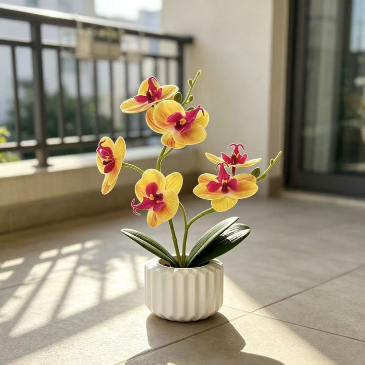 Lifelike Orchid Decorative Table Centerpiece