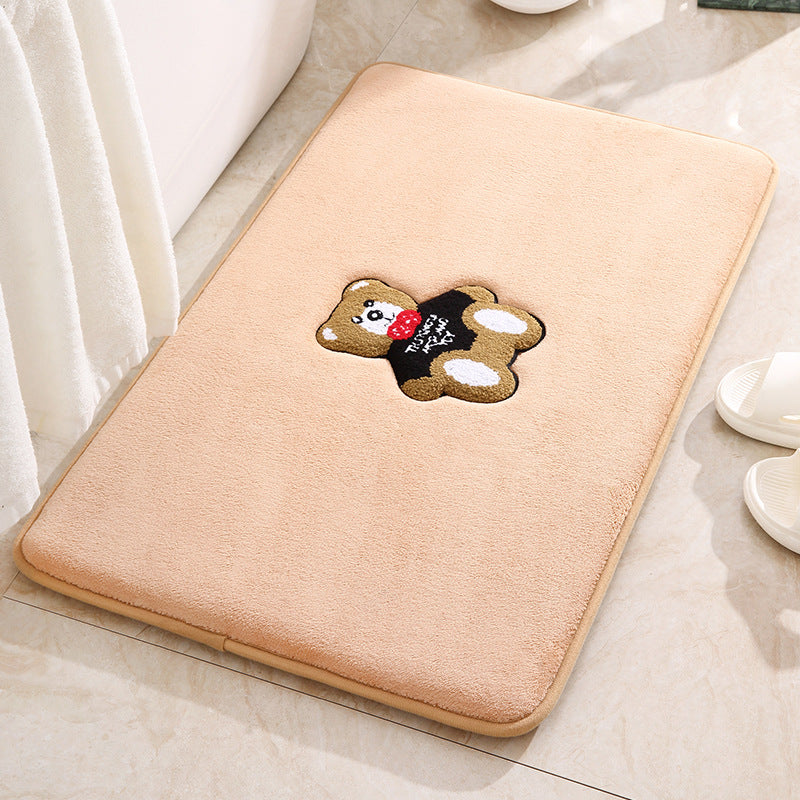 Cute Teddy Bear Plush Bath Mat Kalsten