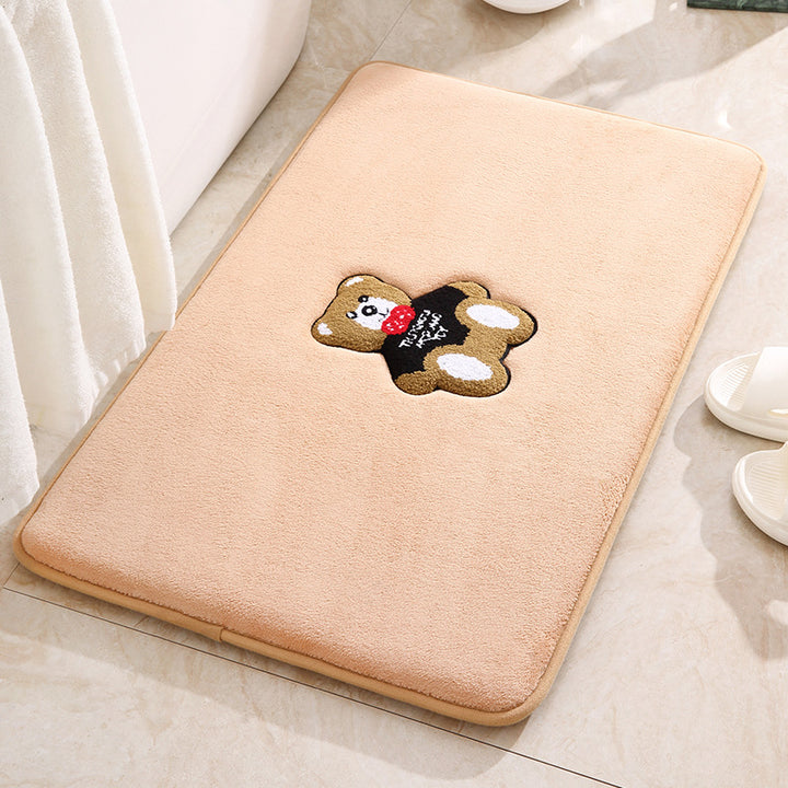Cute Teddy Bear Plush Bath Mat Kalsten