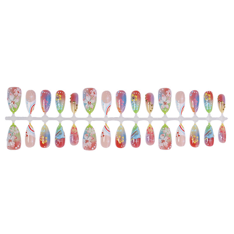 Artistic Floral Press-On Nail Art Set kalsten