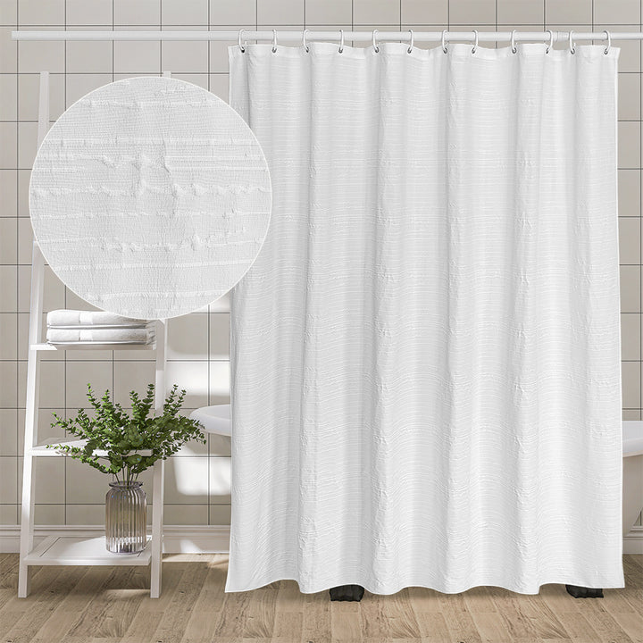 Textured Waterproof Shower Curtain Kalsten