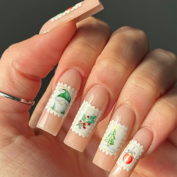 Festive Illustration Nail Art Design Kalsten