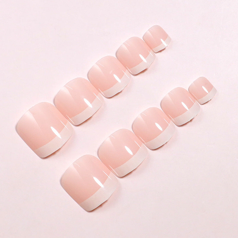 Premium Glossy French Tip Press-On Nail Set Kalsten