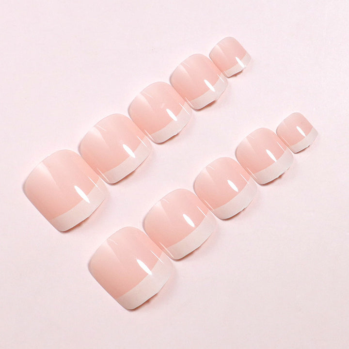 Premium Glossy French Tip Press-On Nail Set Kalsten
