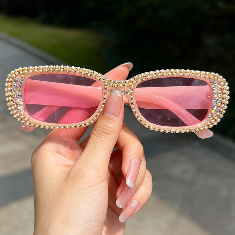 Rhinestone-Embellished Fashion Sunglasses Kalsten