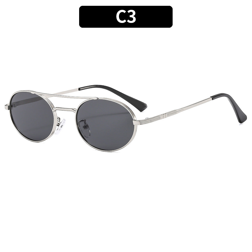 Retro-Inspired Oval Shape Sunglasses