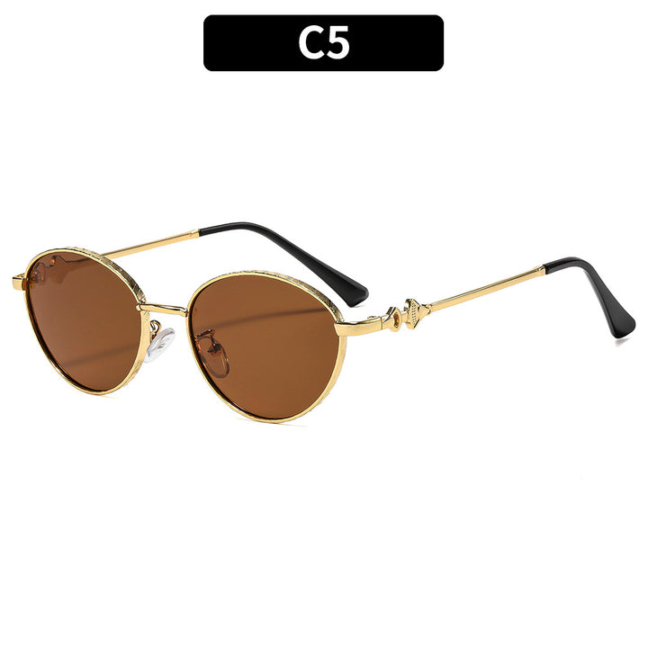 Artistic Oval Frame Sunglasses