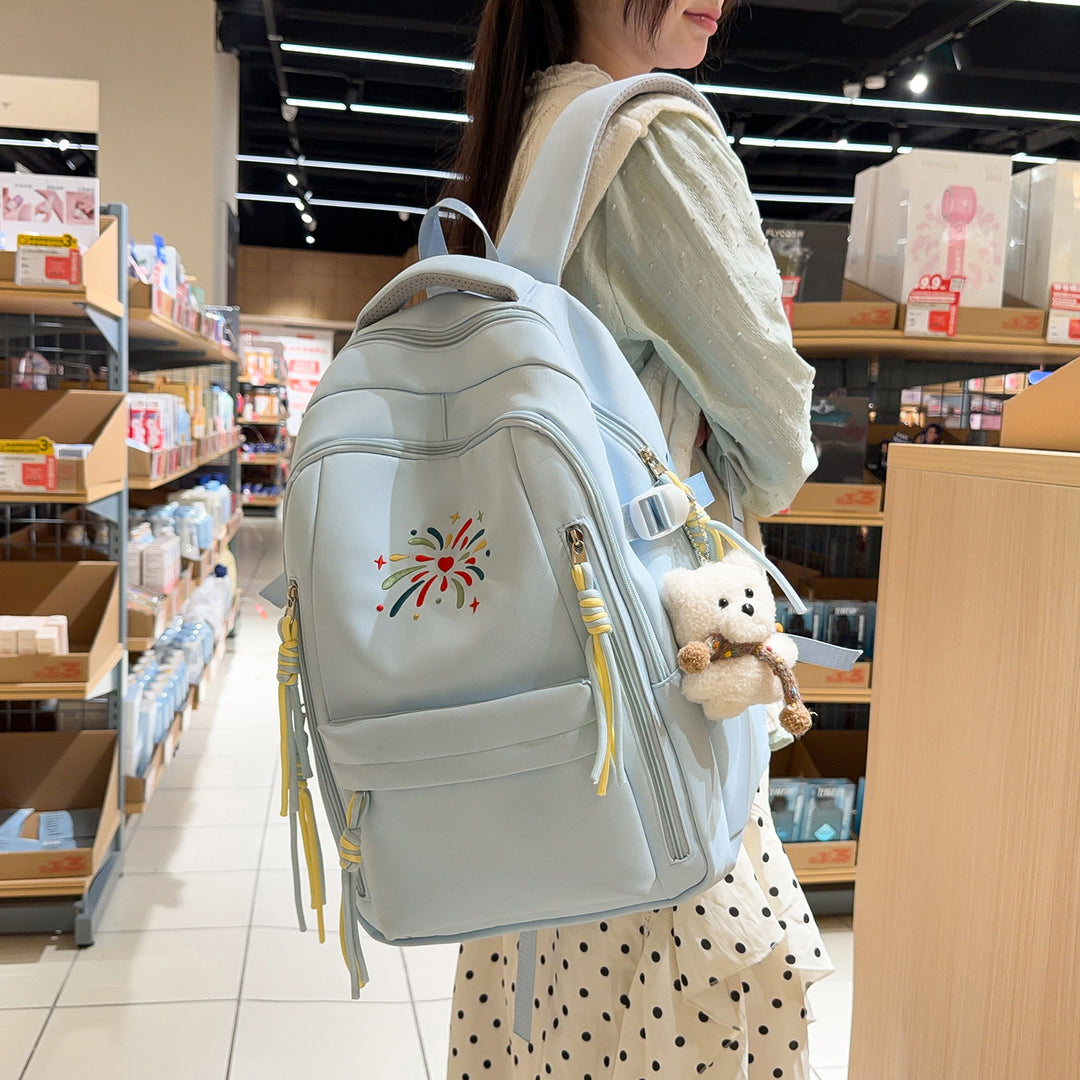 Backpack with Colorful Decorations and Innovative Compartments Kalsten