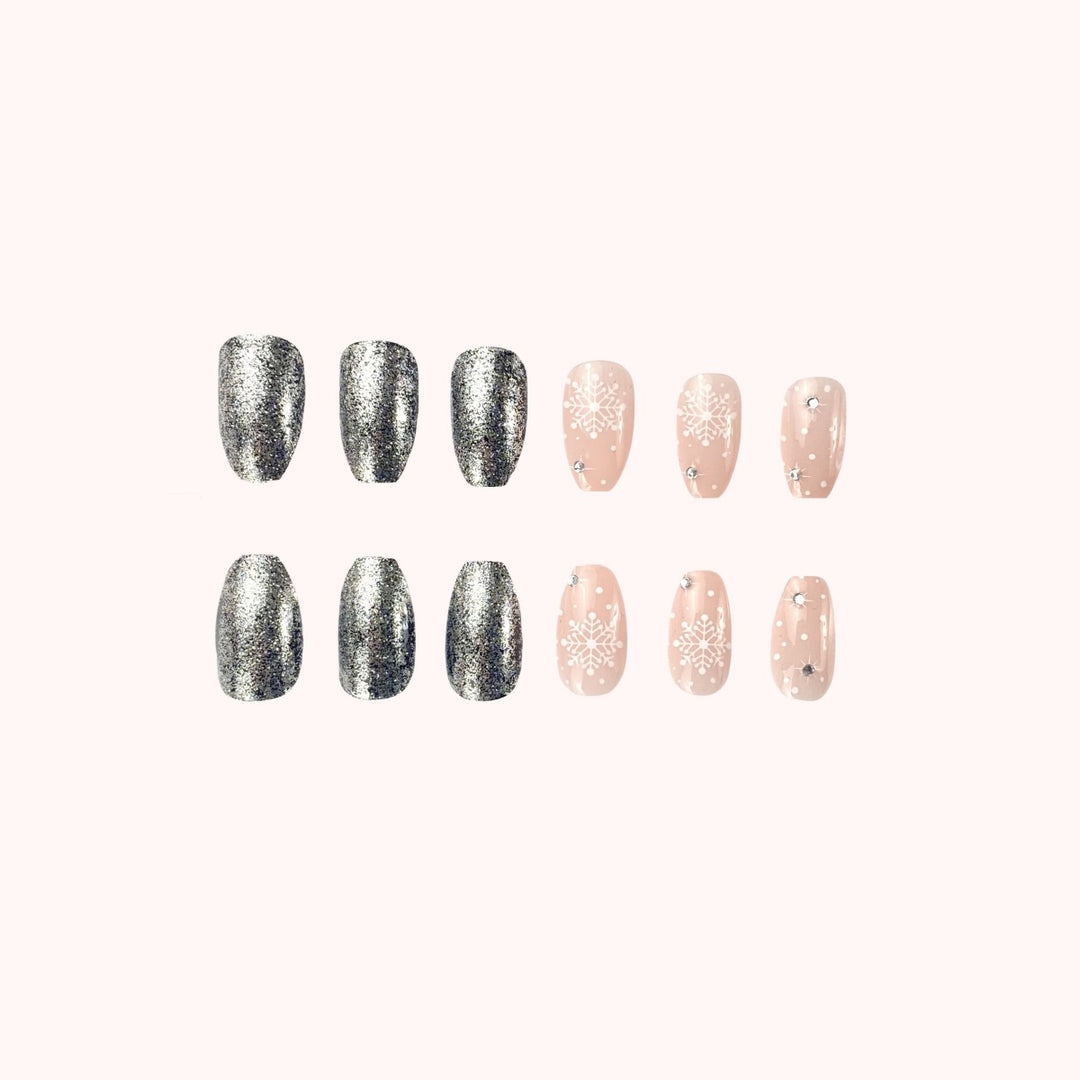 Festive Snowflake Nail Art Design Kalsten