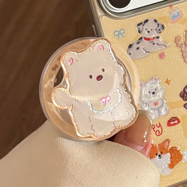 Charming hand mirror with bear motif Kalsten