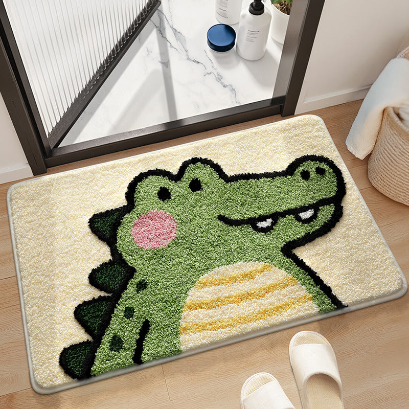 Playful UFO-Themed Bathroom Rug