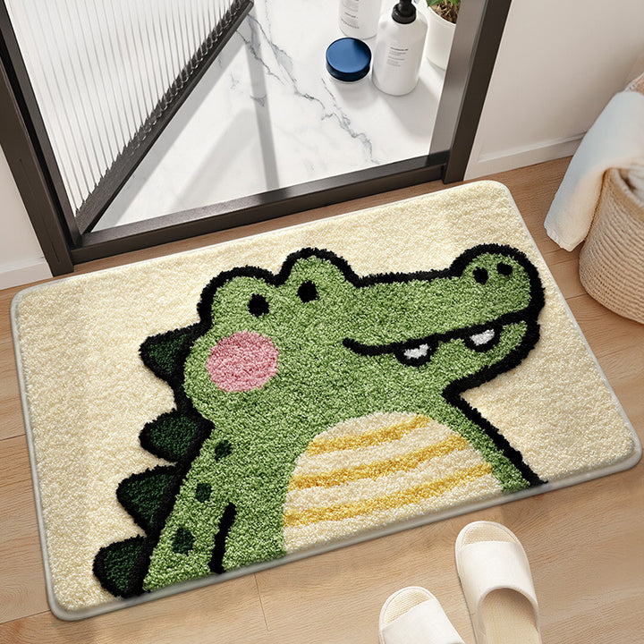 Playful UFO-Themed Bathroom Rug