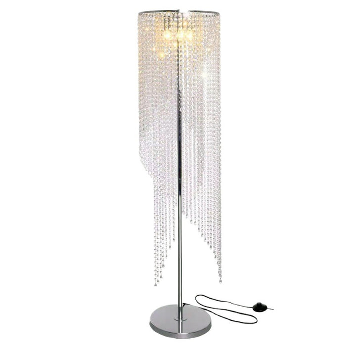 Elegant Crystal Beaded Floor Lamp