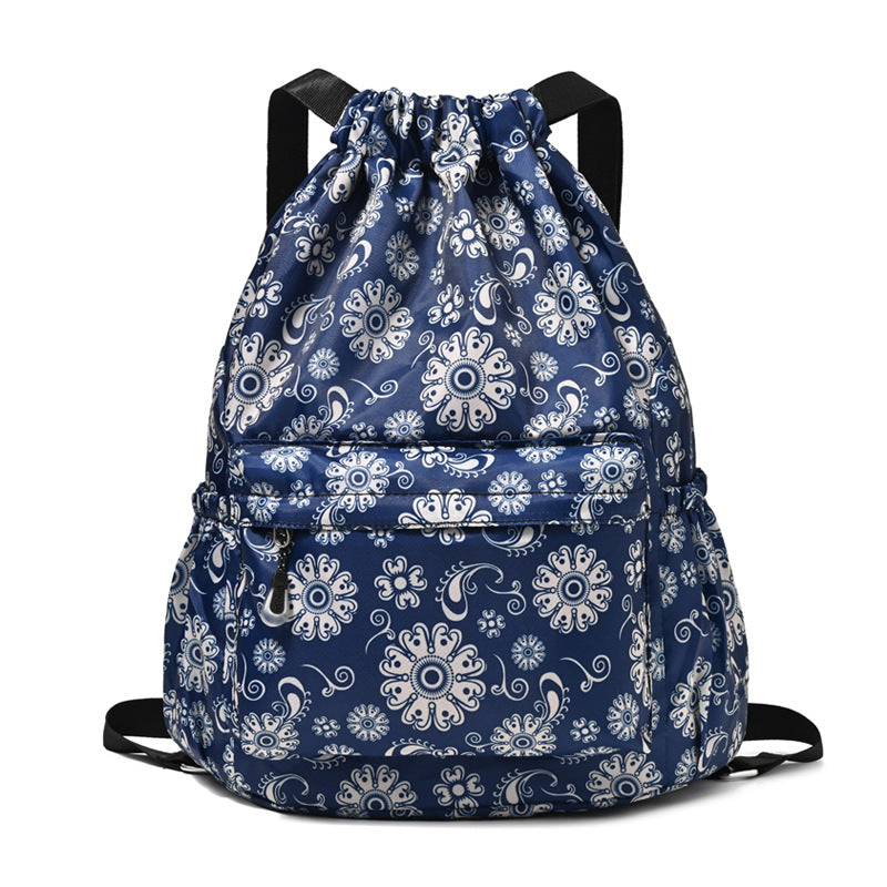 Drawstring Elephant Print Backpack Kalsten