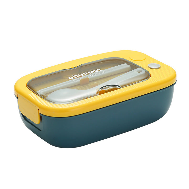 Multi-Compartment Meal Prep Box with Integrated Utensils