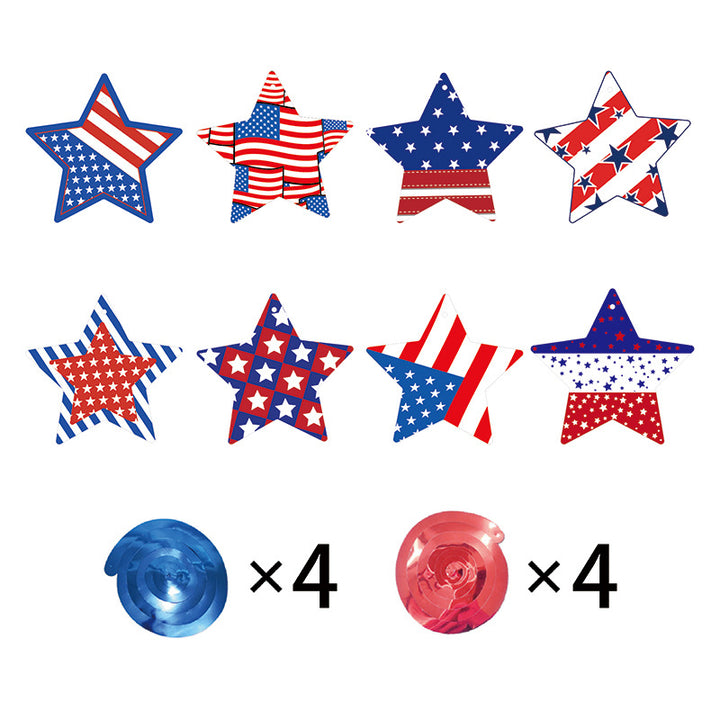 Unisex paper star-shaped tag with USA motif and jute cord Kalsten