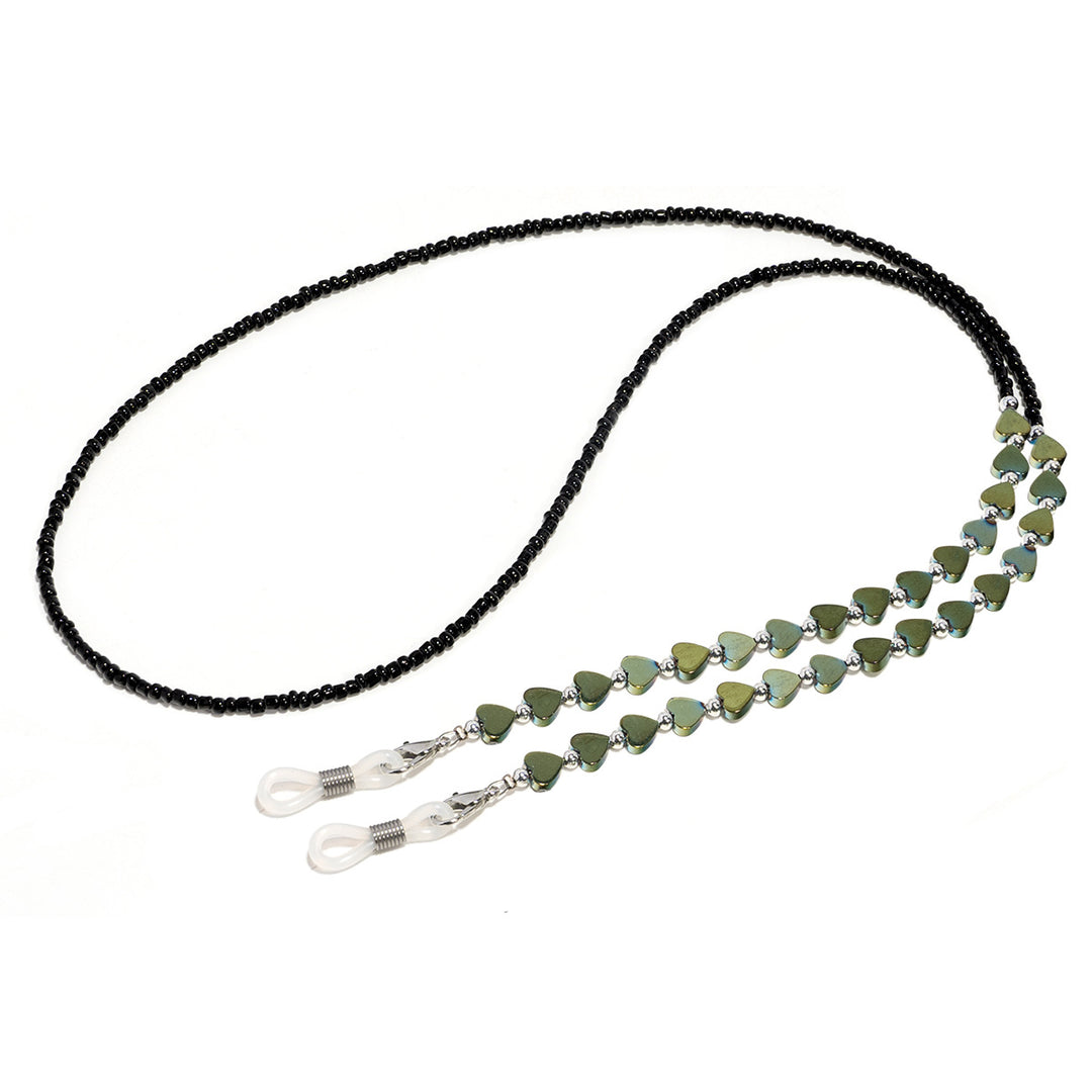 Heart-Shaped Beaded Eyewear Chain Kalsten