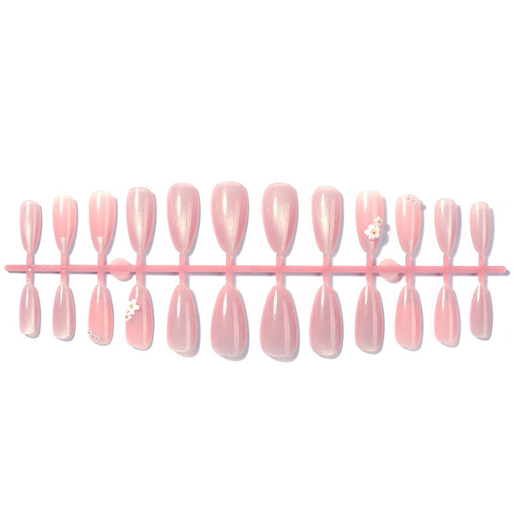 Decorative Press-On Nail Art Set with Elegant Floral Accents kalsten