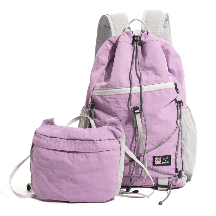 Lightweight Multi-Pocket Backpack with Detachable Pouch Kalsten