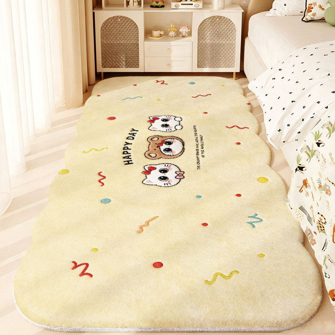 Cute Cartoon Animal-Themed Plush Area Rug
