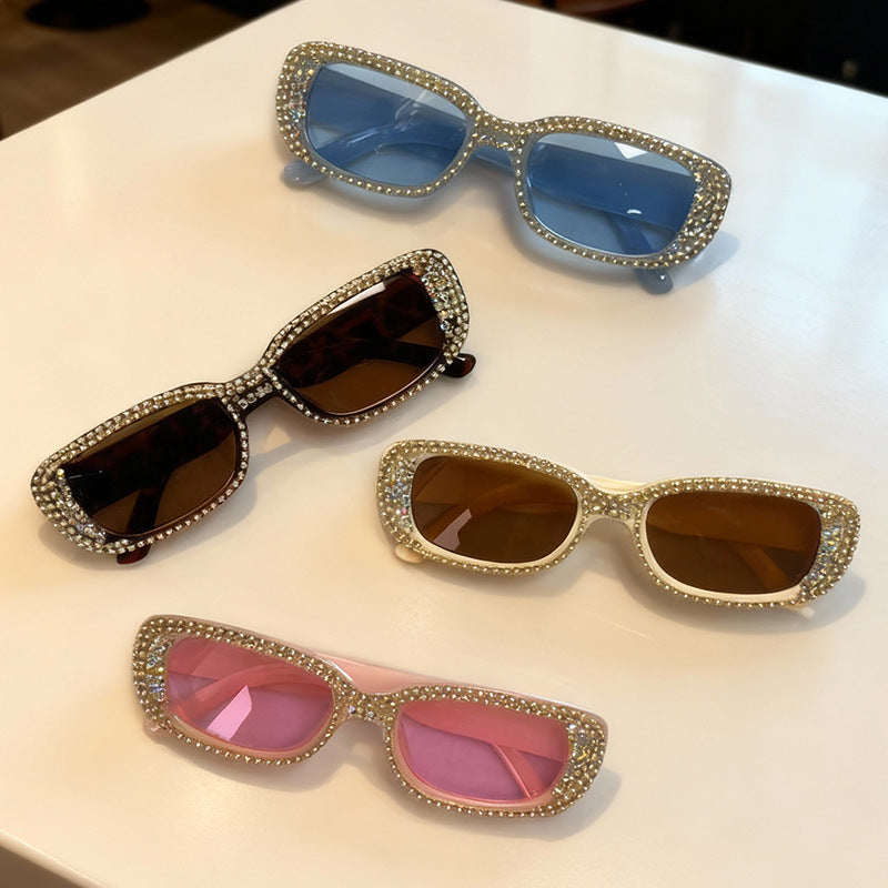 Rhinestone-Embellished Fashion Sunglasses Kalsten