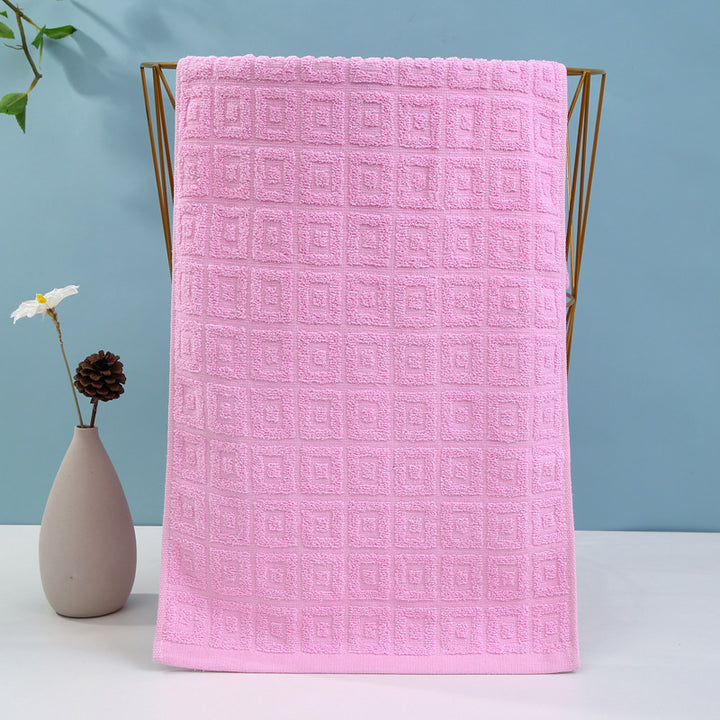 Terry Bath Towel with High-Quality Check Border Kalsten