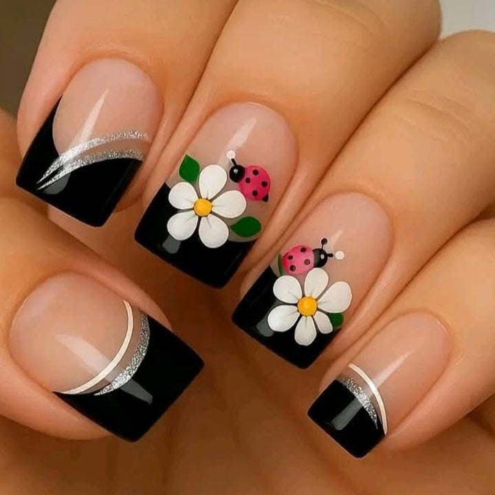Decorative Floral Nail Art Extensions Kalsten 1789713286