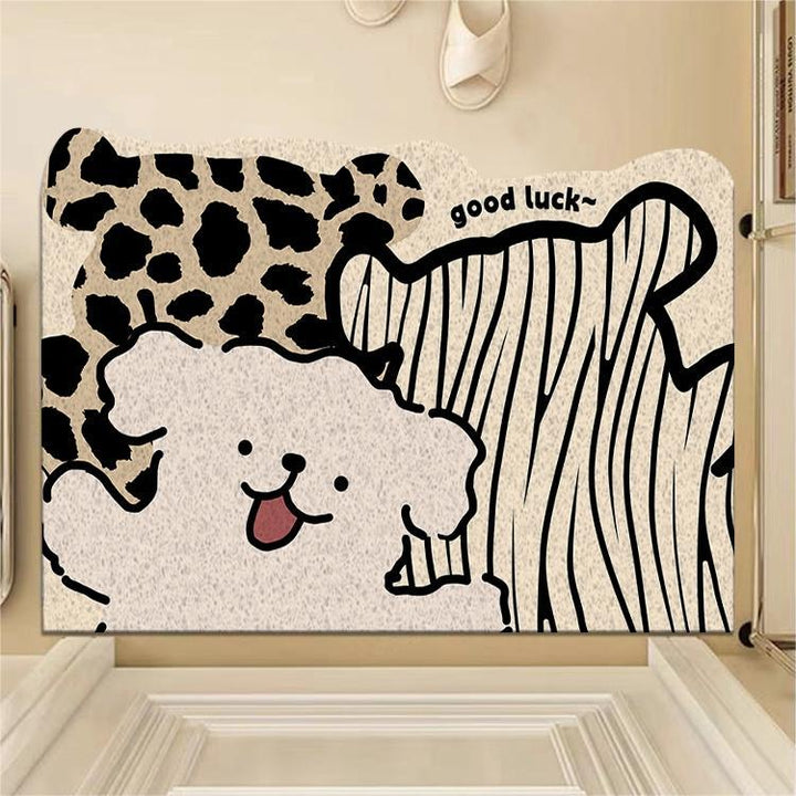 Whimsical Dog-Themed Floor Mat