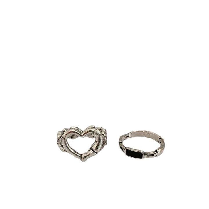 Heart-Shaped Silver Statement Ring Kalsten