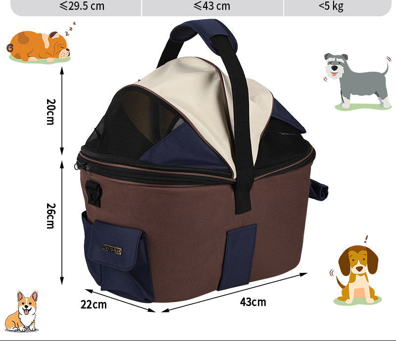 collapsible breathable soft pet carrier bag with mesh canopy and exterior pockets Kalsten