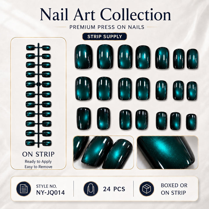 Premium Press-On Nails with Metallic Shine Kalsten