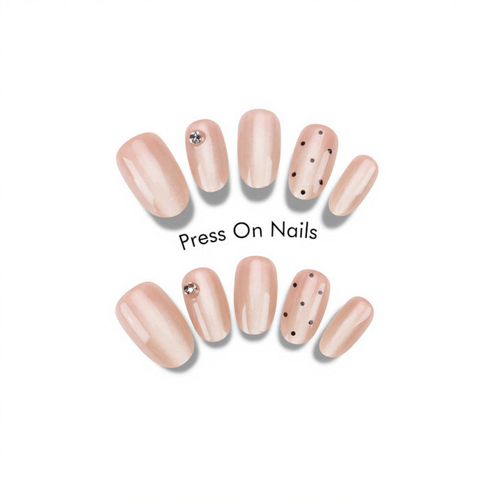Elegant Glittery Press-On Nails Kalsten
