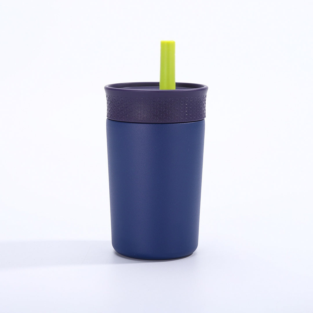 Women insulated coffee cup with integrated straw Kalsten