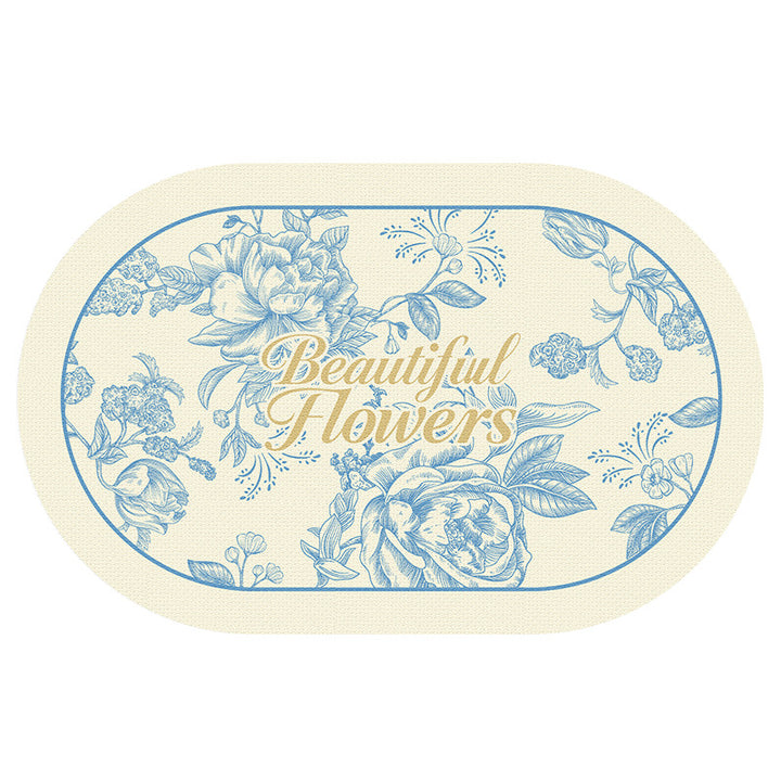 Floral Mosaic Bathroom Mat Kalsten