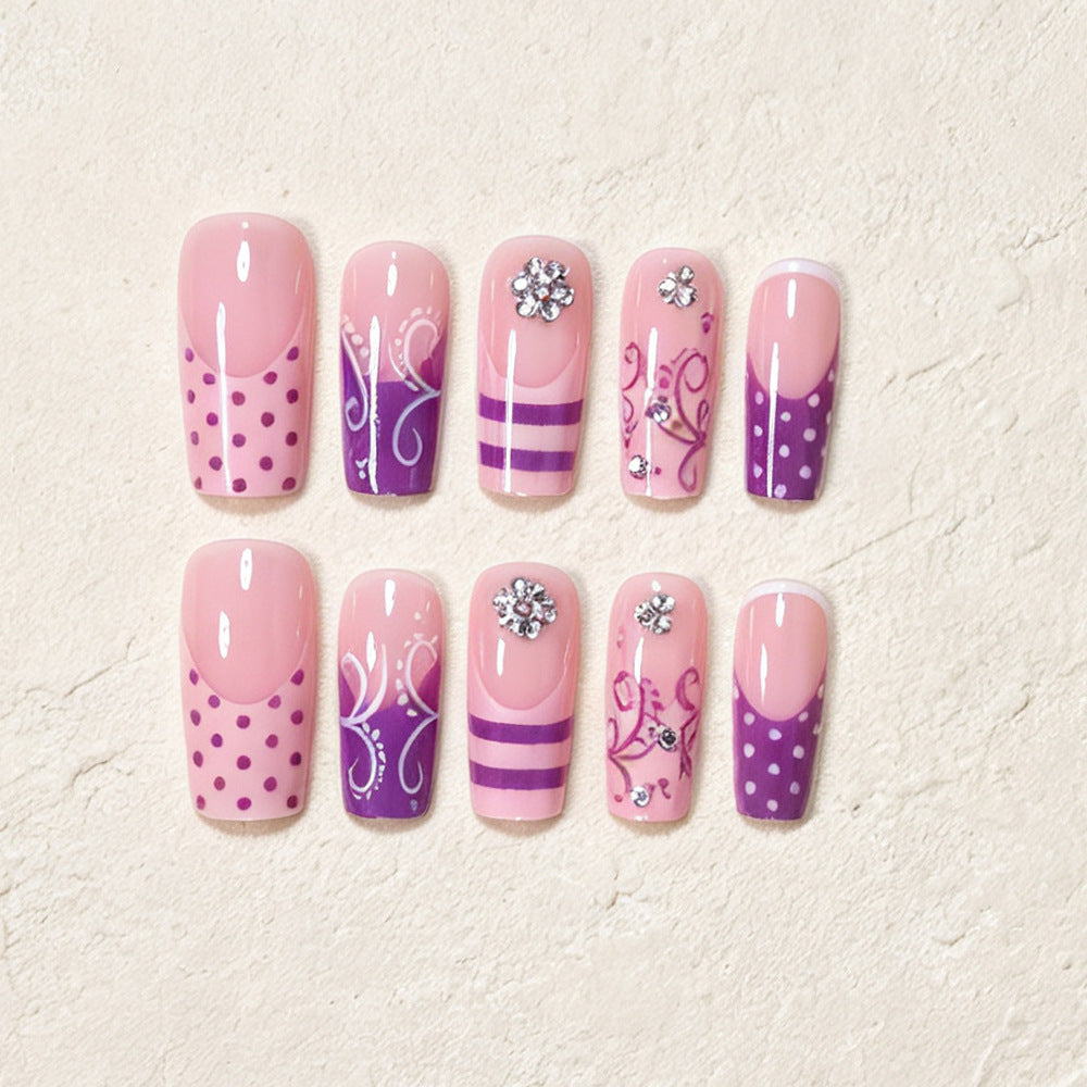Decorative Long Acrylic Nail Art Tips Kalsten