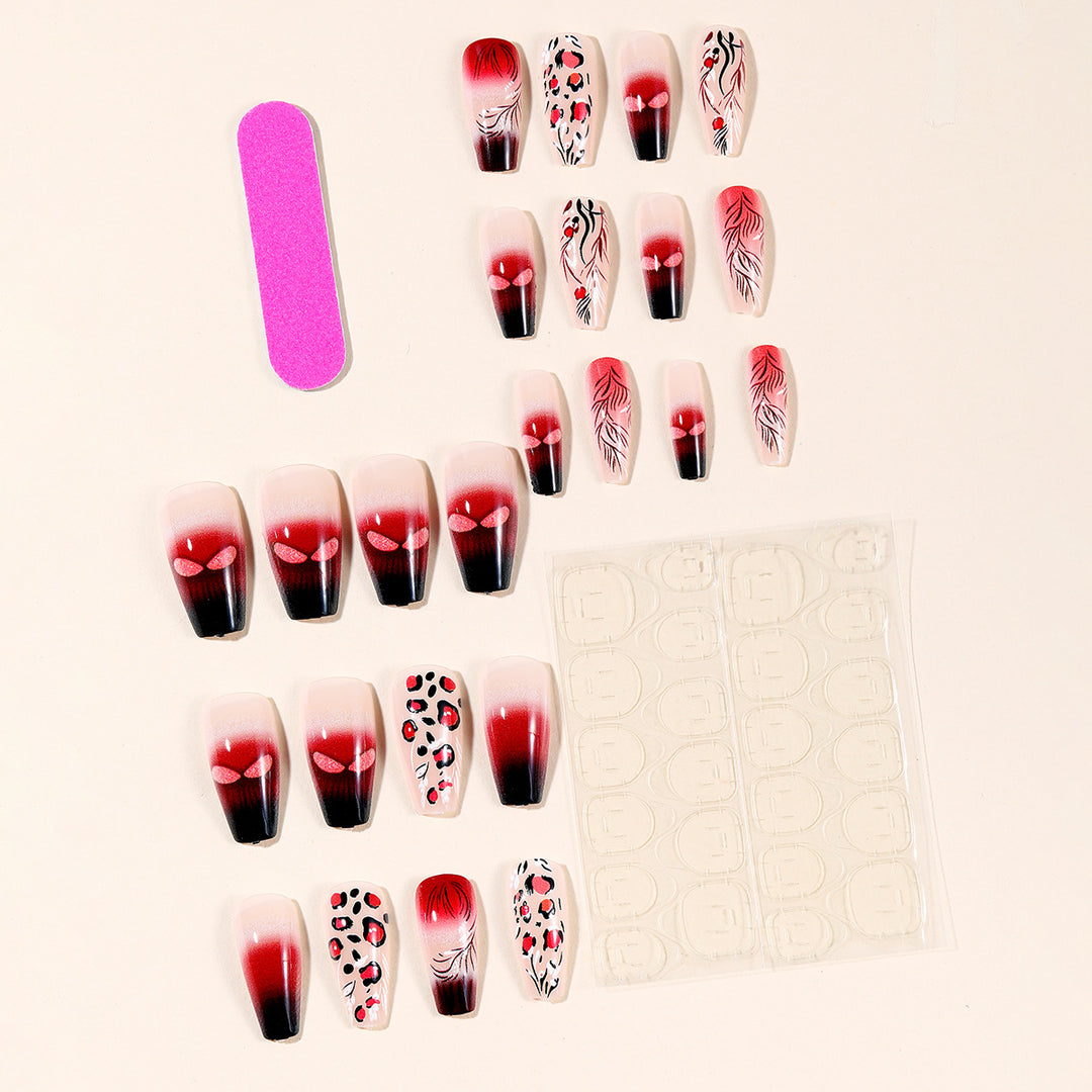 Artistic Long Stiletto Nail Art Extensions Kalsten