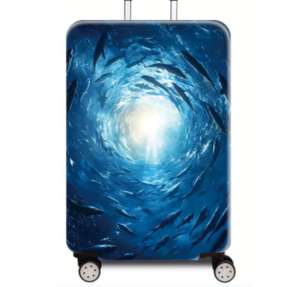 Women Hard Shell Suitcase with Stunning Ocean Design Kalsten