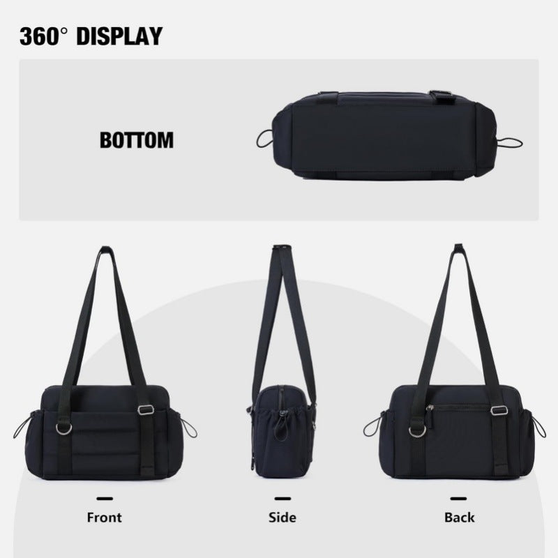 sporty shoulder bag with removable cosmetic bag Kalsten