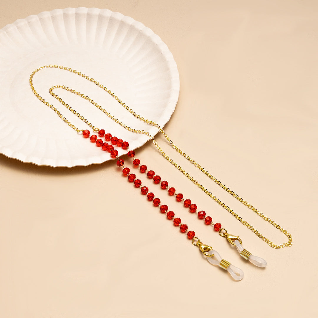 Decorative Stone-Accented Eyewear Chain Kalsten