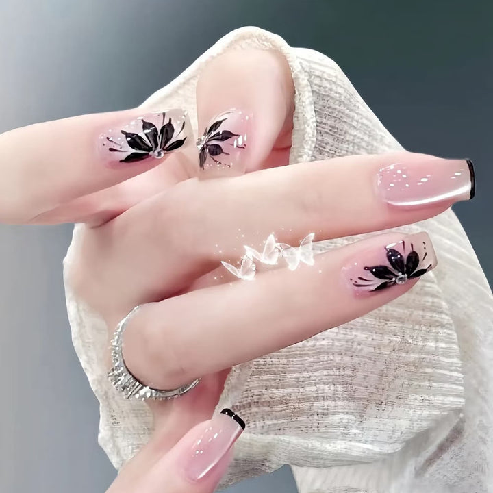 Artistic Floral Décor Press-On Nails Kalsten