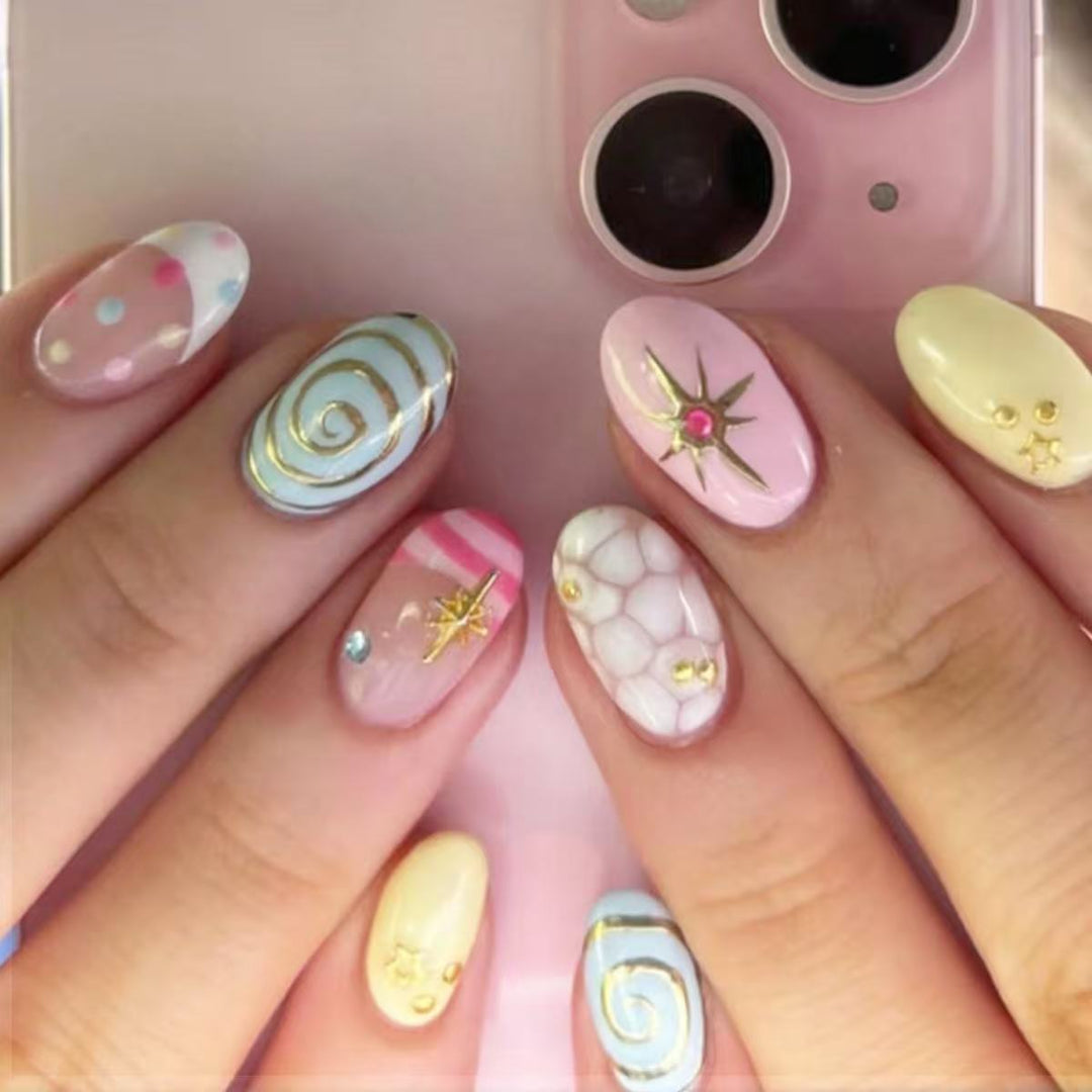 Trendy Decorative Press-On Nail Art Set Kalsten