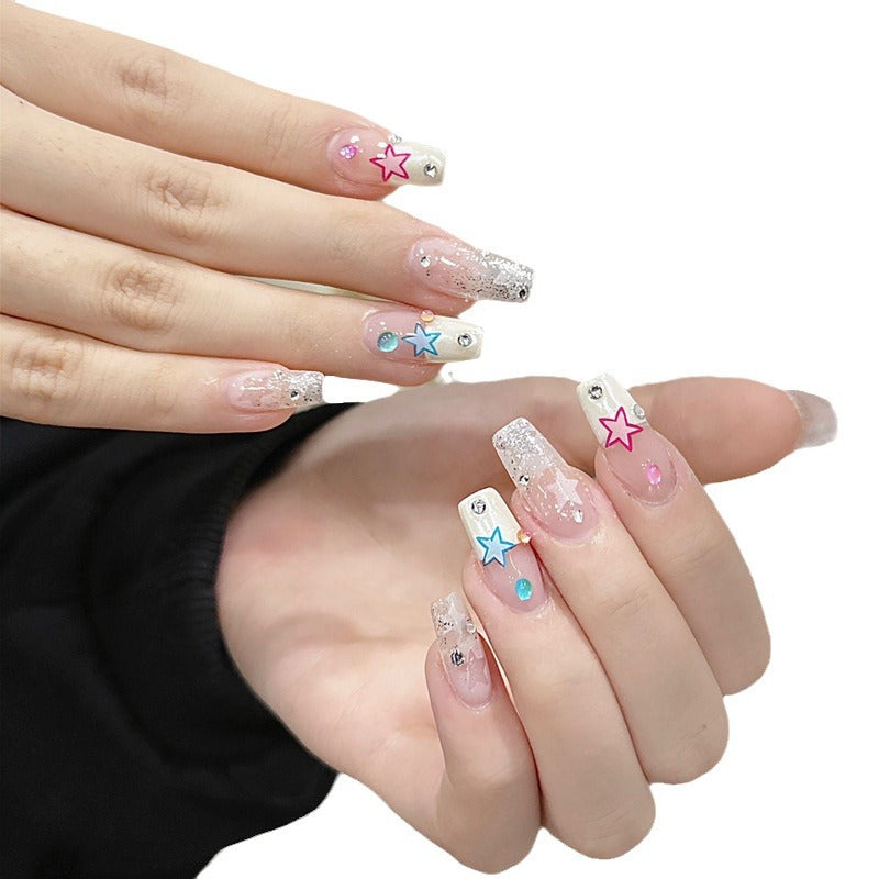 Decorative Glittering Press-On Nail Set Kalsten