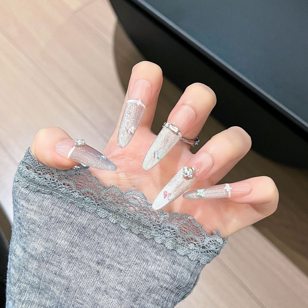 Artisanal Glittery Press-On Nail Extensions Kalsten