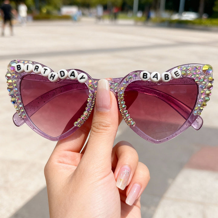 Birthday-Themed Heart-Shaped Sunglasses Kalsten