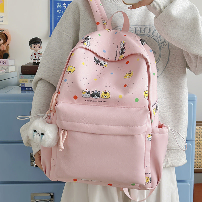 Backpack with Cute Cartoon Design and Practical Compartments Kalsten