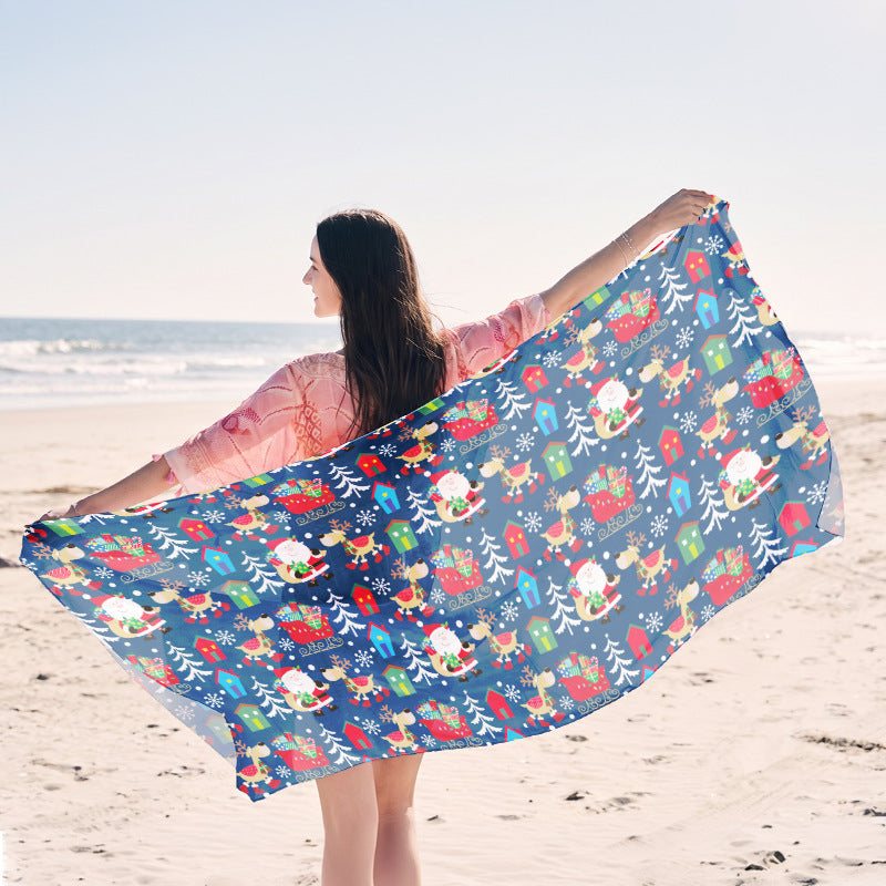 Beach towel with creative jellyfish pattern made of lightweight fabric Kalsten
