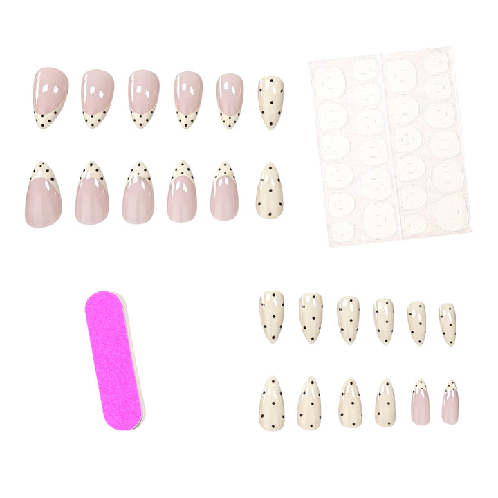 Elegant Polka Dot Nail Art Enhancements Kalsten